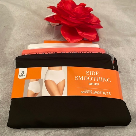 Warner’s 3Pack Plus Size Side Smoothing Brief - Size XL(8) - Picture 1 of 6